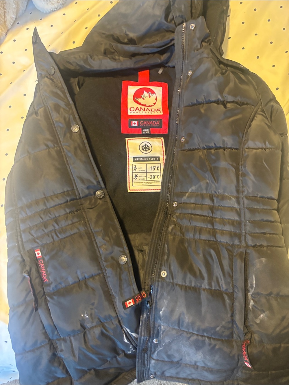 Canada Weatherproof Black Puffer Jacket